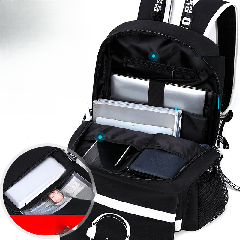New Student Men's Casual Trend Large Capacity Backpack, Lightweight Spine Protection, Suitable For Middle School Students,_voghion.com